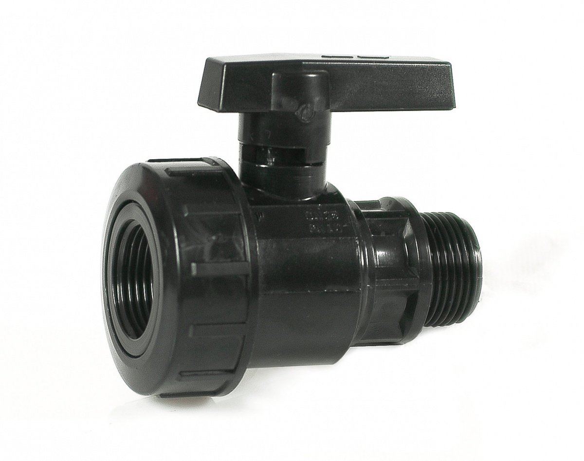 Кран 1 1/4" НР x ВР